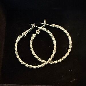 Elegant Silver Hoop Earrings